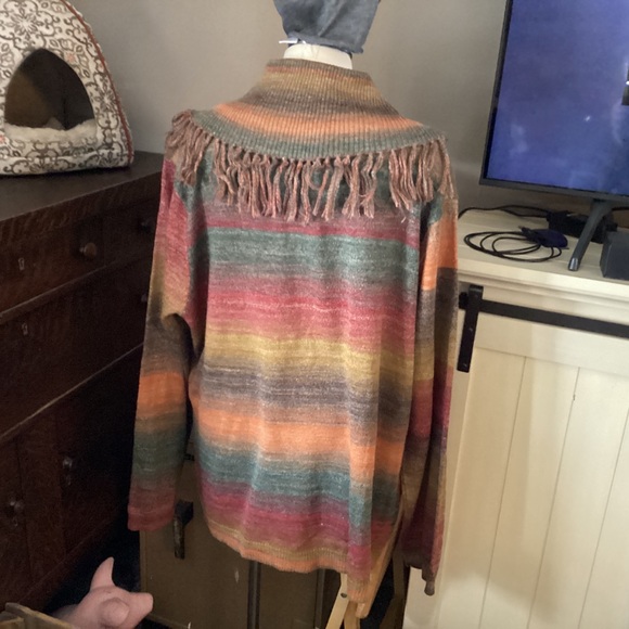 Cardigan with Cowl lapel, Rust NWOT, 2X - Picture 2 of 4